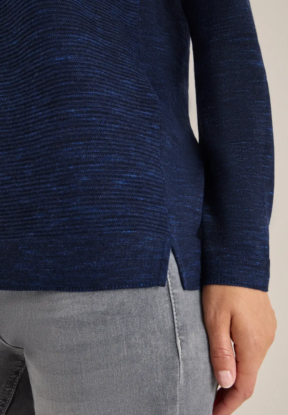 Rundhals Strukturpullover