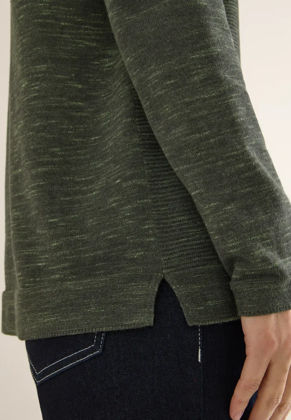 Rundhals Strukturpullover