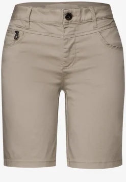 Satin Bermuda mit Zipper