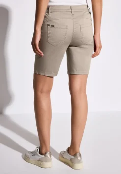 Satin Bermuda mit Zipper