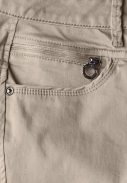 Satin Bermuda mit Zipper