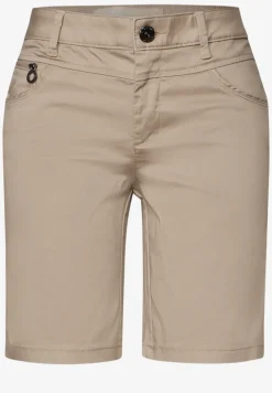 Satin Bermuda mit Zipper