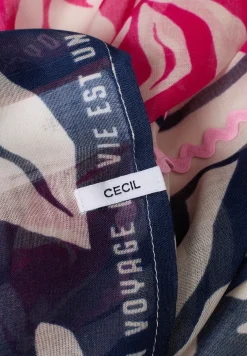 Schal mit Print und Tapedetail