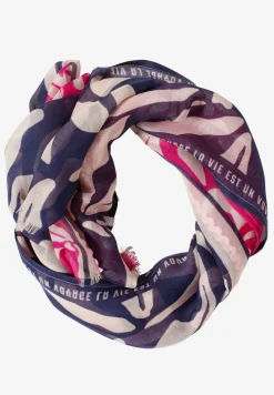 Schal mit Print und Tapedetail
