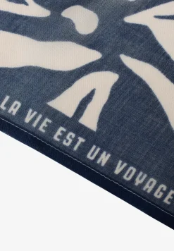 Schal mit Print und Tapedetail