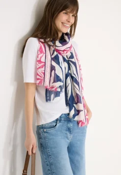 Schal mit Print und Tapedetail