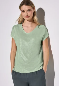 Schimmerndes V-Neck Shirt