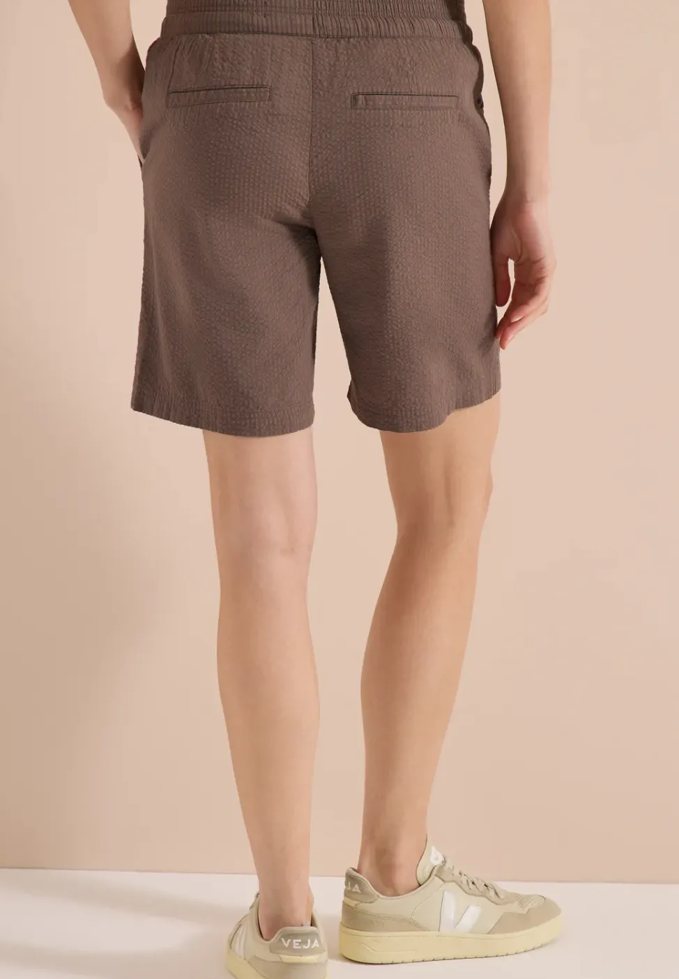 Seersucker Shorts in Uni Farben
