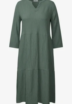 Seersucker-Kleid mit Volants