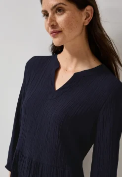 Seersucker-Kleid mit Volants