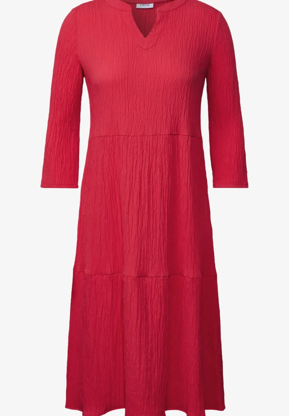 Seersucker-Kleid mit Volants