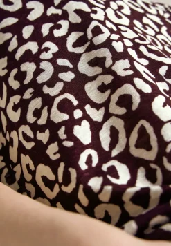 Shirt im Leinen-Look mit Leo-Print