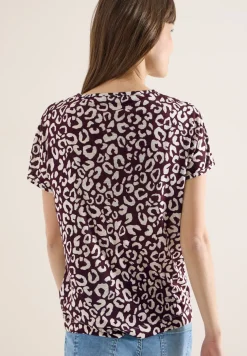Shirt im Leinen-Look mit Leo-Print