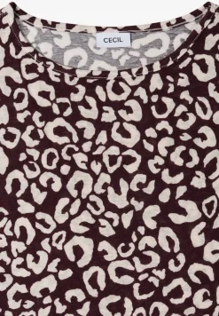 Shirt im Leinen-Look mit Leo-Print