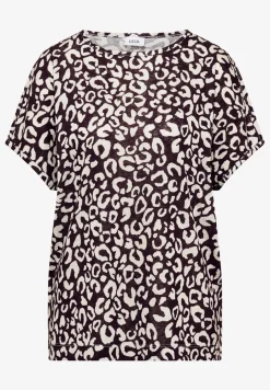Shirt im Leinen-Look mit Leo-Print