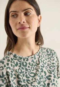 Shirt im Leinen-Look mit Leo-Print