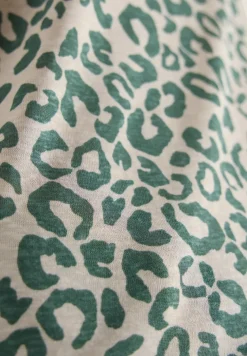 Shirt im Leinen-Look mit Leo-Print
