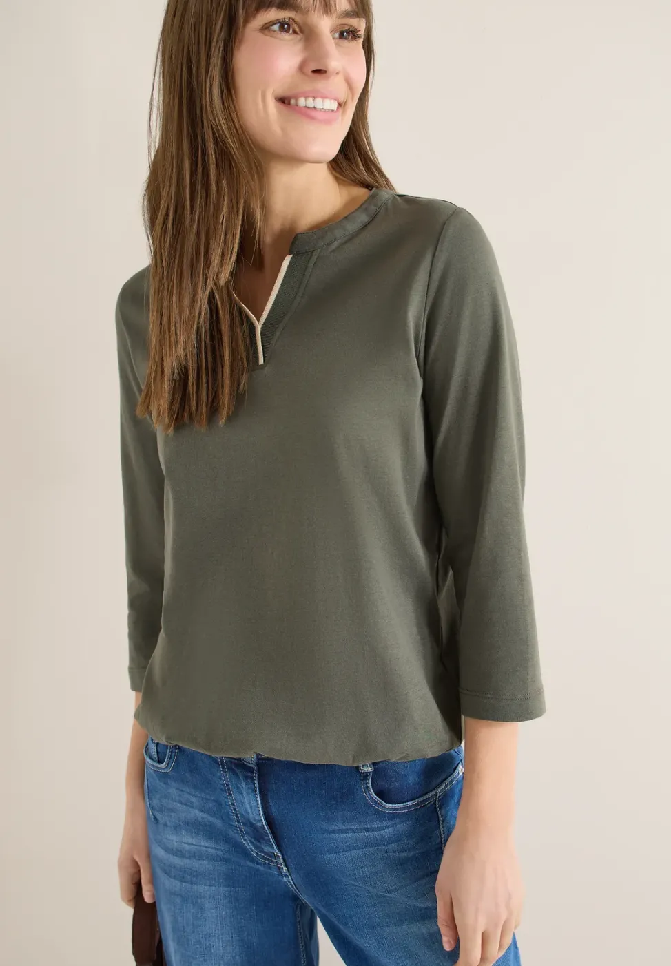 Shirt in Unifarbe
