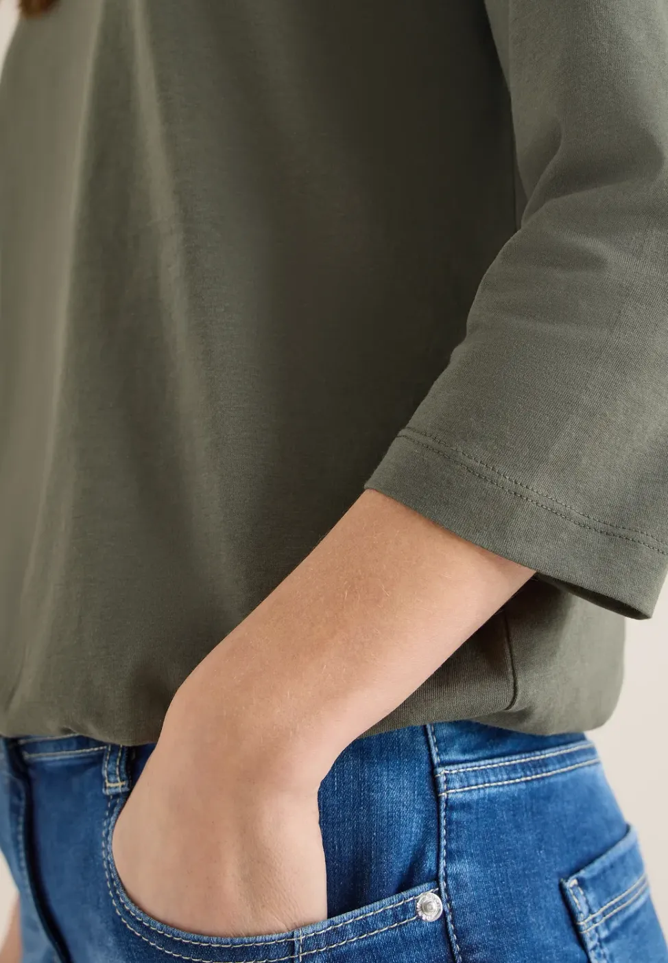 Shirt in Unifarbe