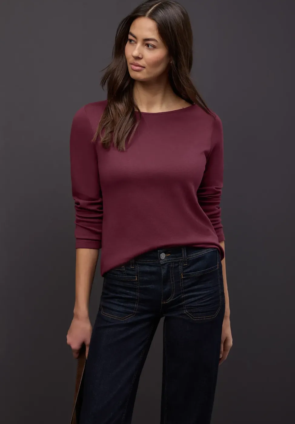 Shirt in Unifarbe