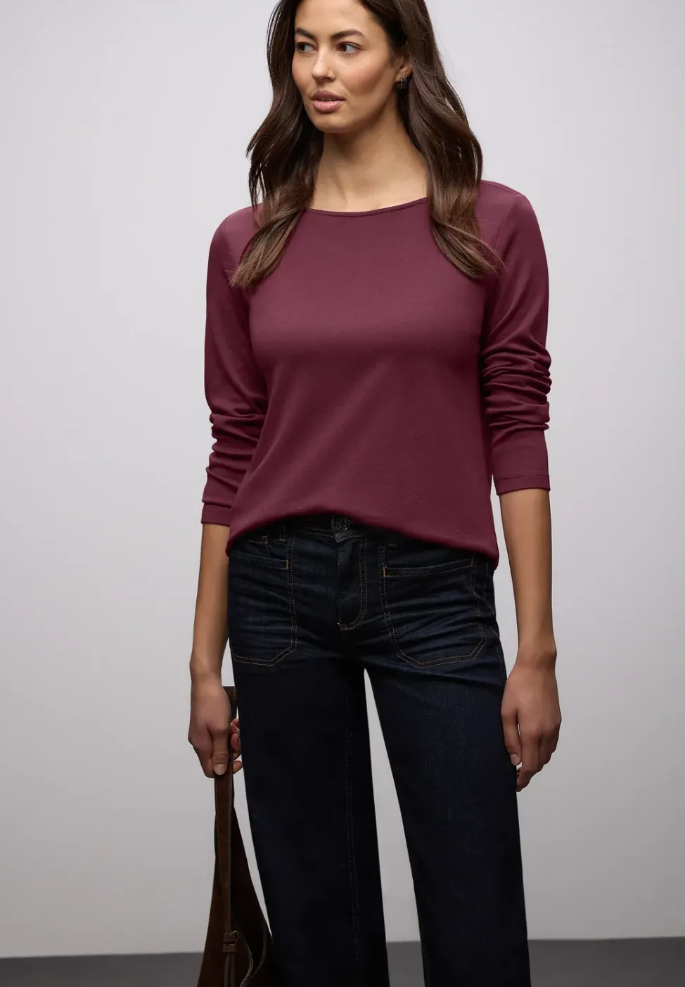 Shirt in Unifarbe