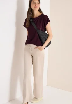 Shirt mit Boatneck in Ajour-Optik