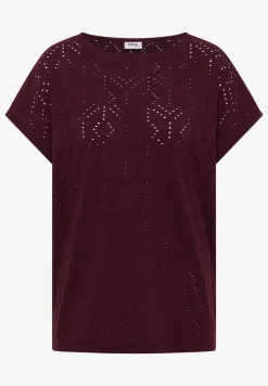 Shirt mit Boatneck in Ajour-Optik
