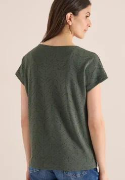 Shirt mit Boatneck in Ajour-Optik