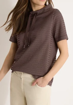 Shirt mit Funnel Neck im Two-Tone-Look
