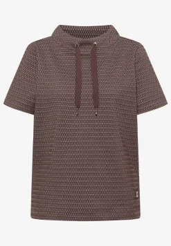 Shirt mit Funnel Neck im Two-Tone-Look