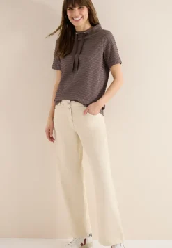 Shirt mit Funnel Neck im Two-Tone-Look