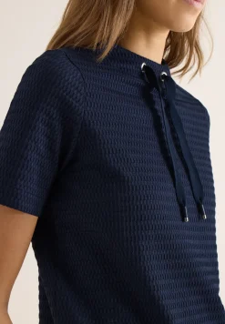 Shirt mit Funnel Neck im Two-Tone-Look