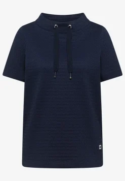 Shirt mit Funnel Neck im Two-Tone-Look