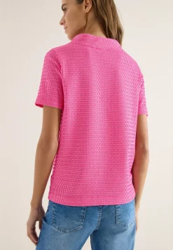Shirt mit Funnel Neck im Two-Tone-Look