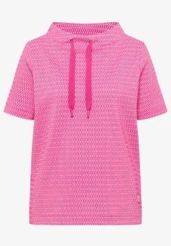 Shirt mit Funnel Neck im Two-Tone-Look