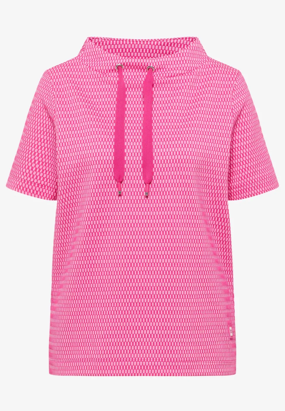 Shirt mit Funnel Neck im Two-Tone-Look