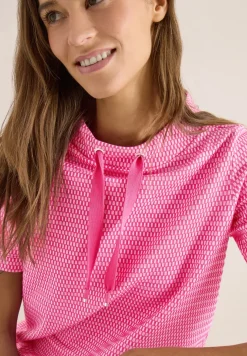 Shirt mit Funnel Neck im Two-Tone-Look
