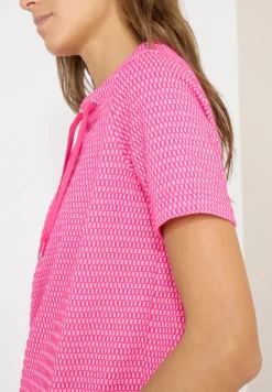 Shirt mit Funnel Neck im Two-Tone-Look