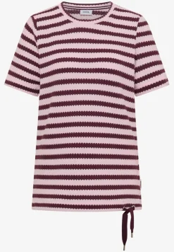 Shirt mit Rundhals im Ajour-Look