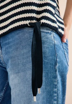 Shirt mit Rundhals im Ajour-Look