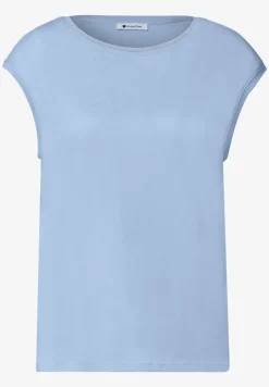 Shirt mit Rundhals und Rippdetails