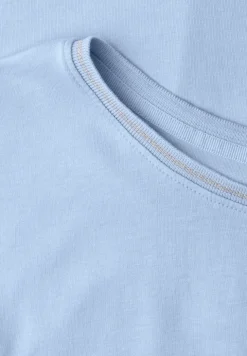 Shirt mit Rundhals und Rippdetails