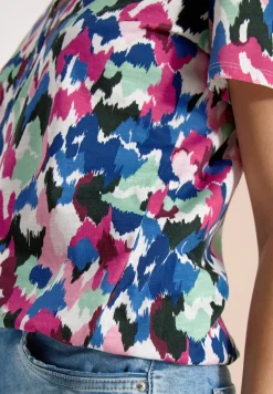 Shirt mit Split Neck im Tunika-Look