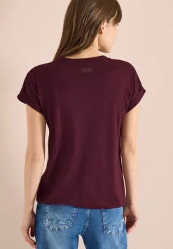 Shirt mit Split Neck im Tunika-Look