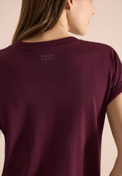 Shirt mit Split Neck im Tunika-Look