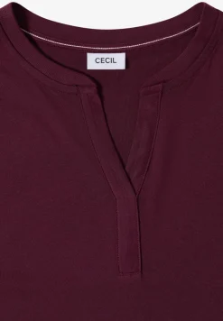 Shirt mit Split Neck im Tunika-Look