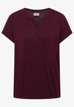 Shirt mit Split Neck im Tunika-Look