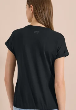 Shirt mit Split Neck im Tunika-Look