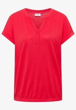 Shirt mit Split Neck im Tunika-Look