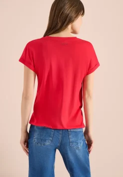Shirt mit Split Neck im Tunika-Look